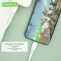 Câble de charge rapide 2M USB-C vers USB-A, câble micro USB, cœur en cuivre pur, câble de charge flexible en PVC pour téléphones mobiles
