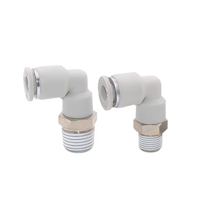 Conector Neumático de Acoplamiento Rápido, Conector de Manguera de 10 mm con Rosca en Forma de Codo, Accesorio de Plástico para Compresor de Aire - Product Image 1