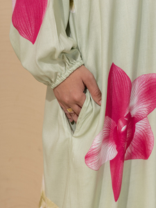 Nouvelle robe Abaya musulmane décontractée en polyester brodée pour femmes, kimono Eid à manches longues, ensemble ample, best-seller - Product Image 3