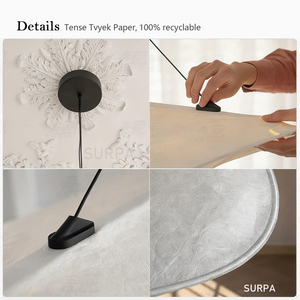 Fábrica al por mayor Tense Tyvek Lámpara colgante Nordic Minimalist Chandelier Interior Lampe Suspensión Tense - Product Image 4