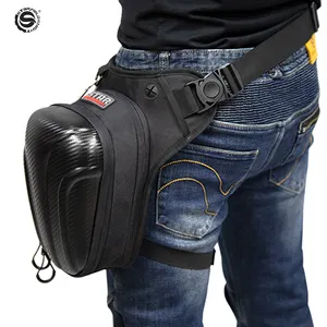 Bolsa de cintura para motocicleta, nova bolsa dura impermeável com painel de perna, para corrida e ciclismo
