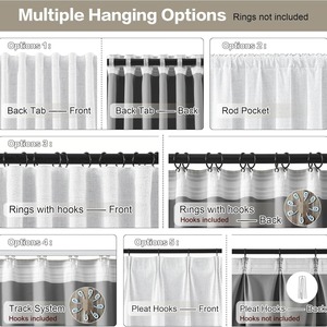 Cortinas Opacas DaiRui Más Vendidas con Acabado de Lino Sintético y Lazos, Disponibles en Stock para Decoración de Hogar, Hotel y Dormitorio, Venta al Por Mayor - Product Image 6