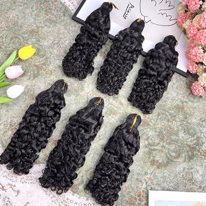 Cheveux humains bouclés birmans pour tresses au crochet, nœuds miracle, 100% cheveux humains bruts, tresses bohèmes, cheveux humains au crochet effet plume - Product Image 4