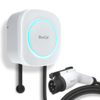 Zencar Nouvelle borne de recharge murale Wmini 32A 7kW GBT pour véhicules électriques 220V IP66 certifiée TUV avec application Wifi et carte RFID