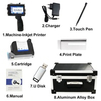 Imprimante jet d'encre portable haute définition à séchage rapide, machine de codage par lots portable pour l'impression sur bouteilles, canettes et cartons