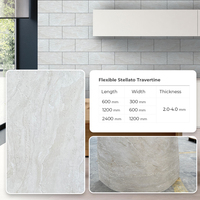 Panneaux de revêtement décoratifs souples en composite de placage d'ardoise 3D, mur extérieur, pierre artificielle, carrelage en travertin, pierre flexible mcm