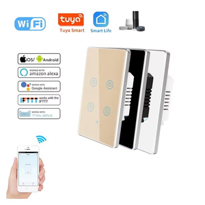 Interruptor de Luz Inteligente con Marco Metálico y Pantalla Táctil LangYeao, 1/2/3/4 Vías, Estándar Estadounidense, WiFi Tuya, 4 Colores, Compatible con <span class=keywords><strong>Alexa</strong></span> y Google Home - Product Image 2