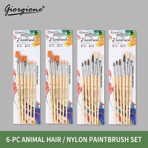 <span class=keywords><strong>Pinceaux</strong></span> d'artiste Giorgione, 6 pièces, poils naturels, pour peinture à l'huile, acrylique, <span class=keywords><strong>aquarelle</strong></span>, échantillons gratuits - Product Image 2