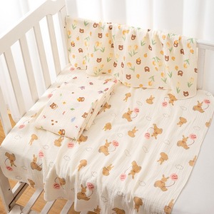 ผ้ามัสลินเนื้อนุ่มสีสันสดใสสำหรับฤดูร้อน ผลิตตามสั่ง Xiximi ผ้าฝ้าย 100% สองชั้น สำหรับห่อตัวเด็ก - Product Image 5