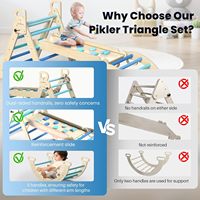 Faltbares Kletter spielzeug Montessori Klettergerüst Holz kletter dreieck Set Home Gym Indoor-Spielplatz Jungle Gym für Kinder