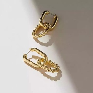 Pendientes creativos europeos y americanos con incrustaciones <span class=keywords><strong>de</strong></span> pendientes <span class=keywords><strong>de</strong></span> cobre <span class=keywords><strong>de</strong></span> circón, pendientes populares <span class=keywords><strong>de</strong></span> subasta callejera geométrica minimalista - Product Image 5