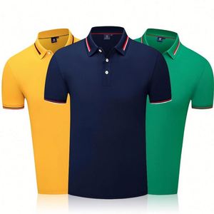 Camisetas Polo de Algodón Personalizadas de Moda, Camisetas Polo Bordadas en Negro y Azul Marino para Hombre - Product Image 1