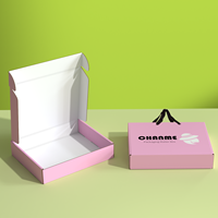 Boîte d'expédition personnalisée avec logo, boîte de luxe pour vêtements, chaussettes, robes, emballages en papier avec poignée