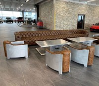 Chaise de luxe industrielle pour le loisir, style loft rétro, en cuir durable, pour salon et mobilier de maison