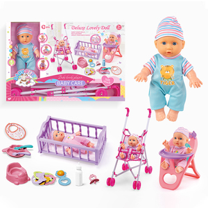 9 Inch 4 Sounds Baby <strong>Doll</strong> Accessories Set Baby Silicone Reborn Dressing Girl <strong>Dolls</strong> Pretend <strong>Play</strong> Toys for Kids Girls Baby Toy - Product Image 2