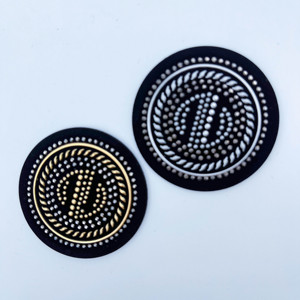 Chất lượng cao PU vải nhãn bền thư nổi quần áo các bản vá lỗi thương hiệu Tên sắt-on kỹ thuật cho quần jean aplicated sequins - Product Image 2