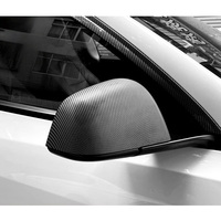 Protection de rétroviseur latéral en fibre de carbone et ABS durable pour Tesla Model Y 2021-2024, coque de rétroviseur, prix usine, faible MOQ, marque privée