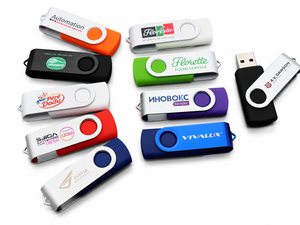 Clé USB pivotante promotionnelle personnalisée gravée avec logo – 4 Go, 8 Go, 16 Go, 32 Go, 64 Go - Product Image 2
