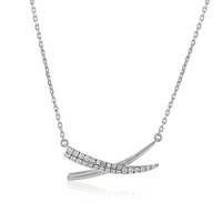 Moderno circón con incrustaciones de líneas cruzadas, collares sencillos y versátiles para todos los días, bisutería Premium para jóvenes