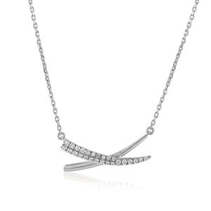 Moderno circón con incrustaciones <span class=keywords><strong>de</strong></span> líneas cruzadas, collares sencillos y versátiles para todos los días, bisutería Premium para jóvenes - Product Image 6