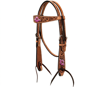 Western Blankets <b>House</b> Super Export Quality Comfortable Racing Horse Headstall Bridle Breast Collar Set Cow Leather for Horse - Product Image 1
