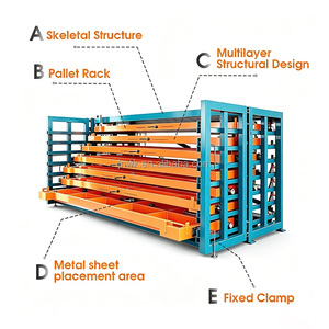 Soluzioni per Scaffalature Pieghevoli <span class=keywords><strong>in</strong></span> Acciaio Resistente con Protezione Anticorrosione e Scaffali per Stoccaggio di Lamiere Metalliche - Product Image 3