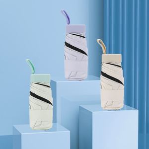 Nuevo Diseño OEM, Sombrilla de Bolsillo Promocional, Sombrilla Portátil UV Pequeña, Mini Sombrilla Plegable de 5 Secciones con Logotipo Personalizado - Product Image 1