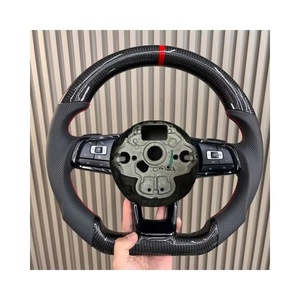 Volante de Fibra de Carbono Real en Oferta para <span class=keywords><strong>Volkswagen</strong></span> Golf 7 GTI Golf R MK7 Polo GTI Jetta Passat B8 Tiguan Sharan Touran - Product Image 1