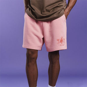 Pantalones Cortos Deportivos Casuales de Estilo Urbano, de Lana Gruesa, Desgastados, Talla Grande, Transpirables, con Logotipo, para Hombre - Product Image 4