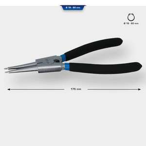 BRILLIANT TOOLS - BT067001 Circlip plier for external retention <b>rings</b>, straight, 175 mm - EAN 4042146858905 PLIERS AND <b>CUTTERS</b> - Product Image 2