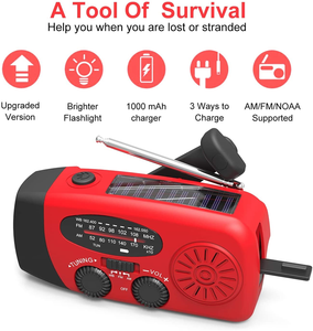 วิทยุสภาพอากาศ DYNAMO NOAA แบบพกพา AM/FM/NOAA พร้อมไฟฉายสำหรับ <span class=keywords><strong>Esky</strong></span> - Product Image 2
