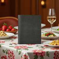 Porte-menu en cuir PU personnalisé A4, style vintage, pour café, bar, restaurant, couverture de menu durable, accessoires pour hôtel et entreprise