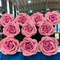 Rose artificielle géante en mousse EVA rose pour décoration de mariage et de fête, fleurs EVA faites à la main, roses imperméables pour extérieur – Grande Vente