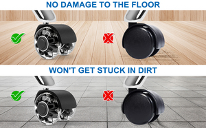 Schwarzes durchscheinen des PU-Rollerblatt Silikon gießer für Bürostuhl - Product Image 6