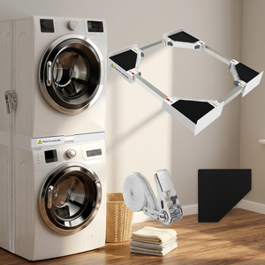 Socle de protection sécurisé pour lave-linge avec patins antidérapants pour kit d'empilage lave-linge/sécheuse - Product Image 1