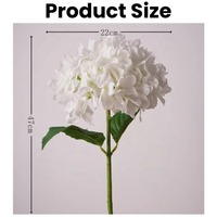 Fleur d'hortensia artificielle en latex personnalisée, blanche et rose, toucher réaliste, pour la décoration de mariage, de la maison et de Noël