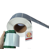 Papel Autoadhesivo Mate Plateado para Etiquetas de Códigos de Barras, Resistente al Aceite, Alta Durabilidad, Rollo de Etiquetas Impermeables de Grado Industrial para Impresión
