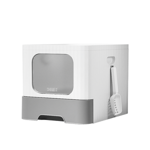 Nouvelle <span class=keywords><strong>Grande</strong></span> Litière pour Chat en <span class=keywords><strong>Plastique</strong></span> ABS Argenté, Pliable et Fermée, Capacité 65L, Conception Fermée - Product Image 1