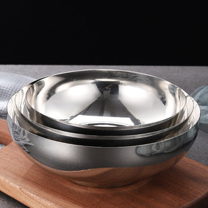 Bol à nouilles froides en acier inoxydable à double paroi, grande taille, pour usage domestique et en restaurant - Product Image 2