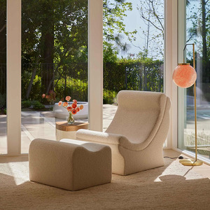 Customized Fabric Recliner Chair With Footstool For Living Room Bedroom Leisure Furniture Set Child Use Foam Filling <b>Plastic</b> - Product Image 4