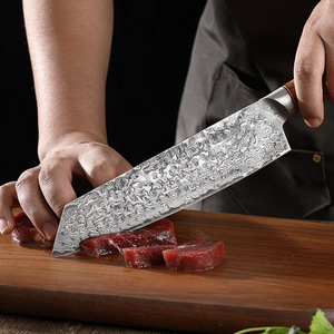 Juego de <span class=keywords><strong>cuchillos</strong></span> de Chef japonés de madera de olivo, 5 uds., acero damasco Vg10, 67 capas, acero al carbono, Chef Santoku, juego de <span class=keywords><strong>cuchillos</strong></span> universales - Product Image 3