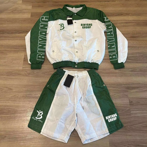 <span class=keywords><strong>Set</strong></span> corto personalizzato di alta qualità di lusso abbigliamento sportivo estivo da <span class=keywords><strong>uomo</strong></span> Jogging tuta da ginnastica giacca a vento <span class=keywords><strong>Set</strong></span> corto - Product Image 4