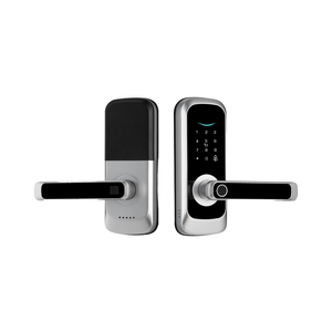 Cerradura Electrónica Inteligente para Puerta, Plateada y Negra, Impermeable, con Huella Dactilar y Llave, Cilindro Biométrico, Tarjeta de Memoria, Aleación de Aluminio - Product Image 1