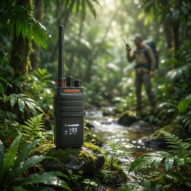 Rugged IP67 Waterproof 5W Hidden Display Two Way Radio Long Range 3-5km Walkie Talkie for Outdoor Activity YANTON T-800
