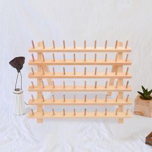 Tressage Cheveux Rack 60 Bobines Mur Monté Décoration Couture Titulaire En Bois Porte-<span class=keywords><strong>Fil</strong></span> - Product Image 1