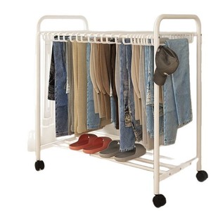 Organizador de Ropa, Perchero Metálico Móvil, Armario de Almacenamiento Rectangular de Acero, Tendedero para Uso Doméstico - Product Image 5