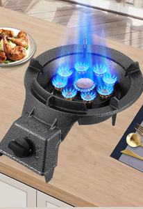 Estufa de gas de hierro fundido de 4800W, cabezal de quemador de cobre puro de <span class=keywords><strong>9</strong></span> y encendido piezoeléctrico de cerámica con FFD <span class=keywords><strong>Pro</strong></span>-Grade para cocina doméstica y comercial - Product Image 6