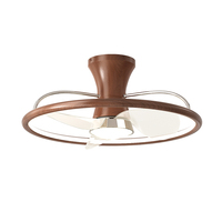 Ventilateur de plafond moderne sans pales de 21 pouces avec lumière LED, télécommande, 6 vitesses, 220V DC, corps en fer, pour salle de bain et chambre à coucher