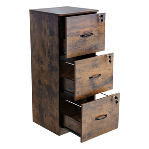Armoire de rangement en métal moderne, écologique et durable, prix d'usine, 3 tiroirs verrouillables, serrure à clé, réglable, format A4, acier, pour la maison ou le <span class=keywords><strong>bureau</strong></span> - Product Image 1