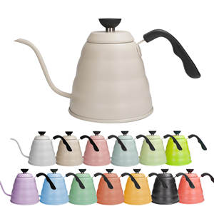 Logotipo personalizado Chaleira De Água Multi Cor Camping Chaleira De Café Chaleira De Aço Inoxidável Gooseneck Cafeteira - Product Image 1